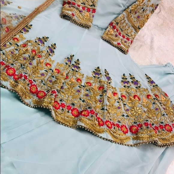 Brand new womens Indian suit. Frok style with sharara. Comes in 2 colours. - Picture 1 of 2